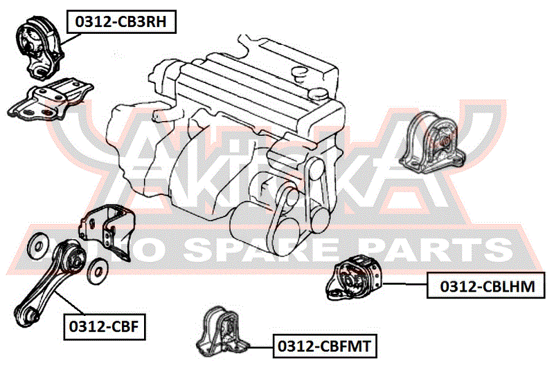 ПОДУШКА ДВИГАТЕЛЯ ПЕРЕДНЯЯ MT 0312-CBFMT