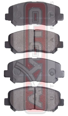 КОЛОДКИ ТОРМОЗНЫЕ ДИСКОВЫЕ ПЕРЕДНИЕ AKD-05101