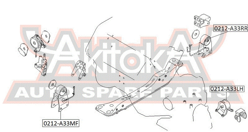 ПОДУШКА ДВИГАТЕЛЯ ПЕРЕДНЯЯ MT 0212-A33MF
