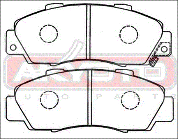 КОЛОДКИ ТОРМОЗНЫЕ ДИСКОВЫЕ ПЕРЕДНИЕ AKD-8254