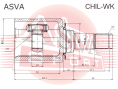ШРУС ВНУТРЕННИЙ ЛЕВЫЙ 27X45X37 CHIL-WK