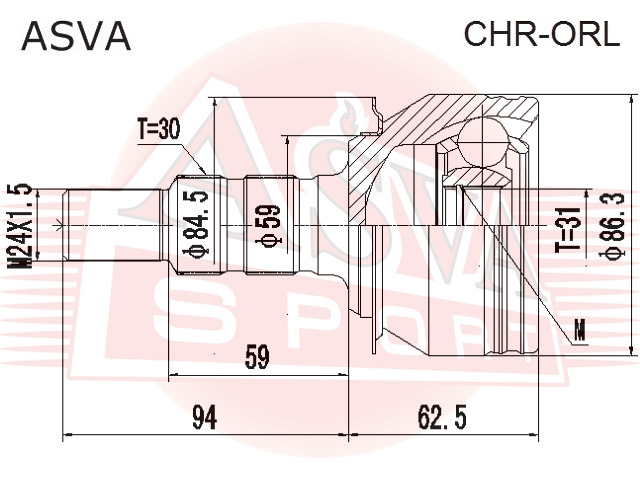 ШРУС НАРУЖНЫЙ 31X54X30 CHR-ORL