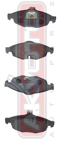 КОЛОДКИ ТОРМОЗНЫЕ ДИСКОВЫЕ ПЕРЕДНИЕ AKD-0320