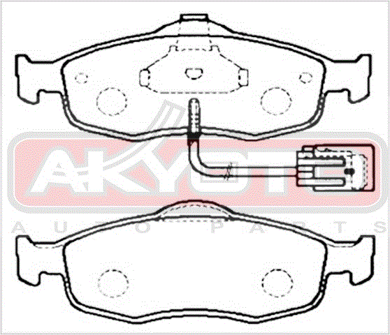 КОЛОДКИ ТОРМОЗНЫЕ ДИСКОВЫЕ ПЕРЕДНИЕ AKD-1012