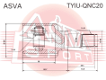 ШРУС ВНУТРЕННИЙ 29X45X23 TYIU-QNC20