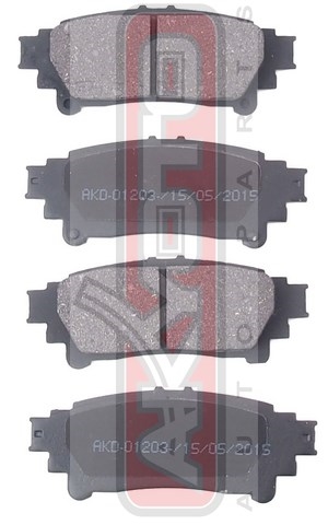 КОЛОДКИ ТОРМОЗНЫЕ ДИСКОВЫЕ ЗАДНИЕ AKD-01203