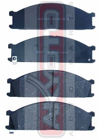 КОЛОДКИ ТОРМОЗНЫЕ ДИСКОВЫЕ ПЕРЕДНИЕ AKD-1074