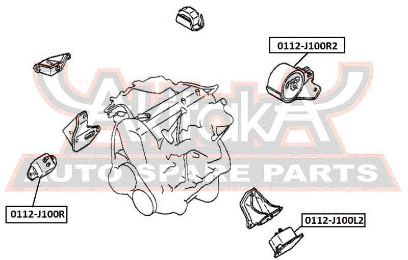ПОДУШКА ДВИГАТЕЛЯ ЛЕВАЯ 0112-J100L2