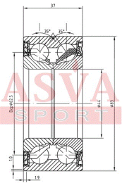 ПОДШИПНИК СТУПИЧНЫЙ С МАГНИТНЫМ КОЛЬЦОМ АБС DACM44830037
