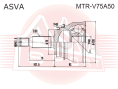 ШРУС НАРУЖНЫЙ ЗАДНИЙ 43x72x33 MTR-V75A50