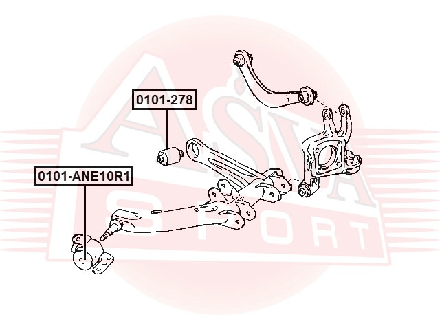 САЙЛЕНТБЛОК ЗАДНЕЙ ПОДВЕСКИ БЕЗ КРОНШТЕЙНА 0101-ANE10R1