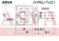 ШРУС ВНУТРЕННИЙ ЗАДНИЙ 23x35x25 (ВЫСОТА ТРИПОИДА 22ММ) HYRIU-TUC1