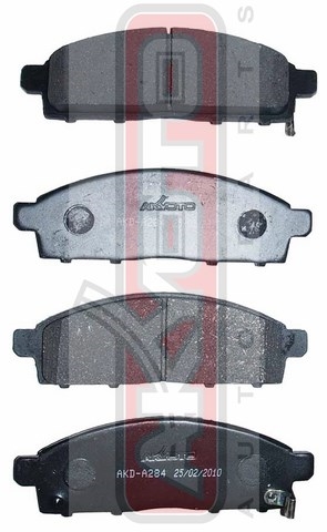 КОЛОДКИ ТОРМОЗНЫЕ ДИСКОВЫЕ ПЕРЕДНИЕ AKD-A284