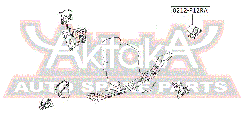 ПОДУШКА ДВИГАТЕЛЯ ЗАДНЯЯ 0212-P12RA