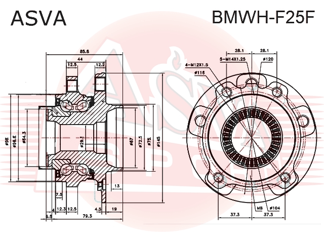 СТУПИЦА ПЕРЕДНЯЯ BMWH-F25F