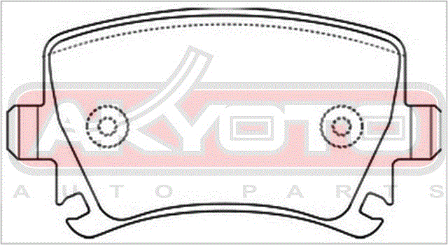 КОЛОДКИ ТОРМОЗНЫЕ ДИСКОВЫЕ ЗАДНИЕ AKD-0349
