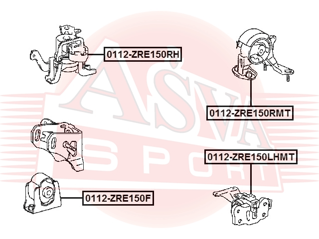 ПОДУШКА ДВИГАТЕЛЯ 0112-ZRE150LHMT
