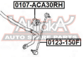 ВТУЛКА ПЕРЕДНЕГО СТАБИЛИЗАТОРА ПРАВАЯ D23 0107-ACA30RH