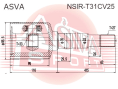 ШРУС ВНУТРЕННИЙ ПРАВЫЙ 33X35X27 NSIR-T31CV25
