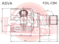 ШРУС ВНУТРЕННИЙ ЛЕВЫЙ 21X38X22 FDIL-CBK