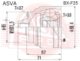 ШРУС НАРУЖНЫЙ 33х37 BX-F25