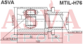 ШРУС ВНУТРЕННИЙ ЛЕВЫЙ 29x48x34 MTIL-H76
