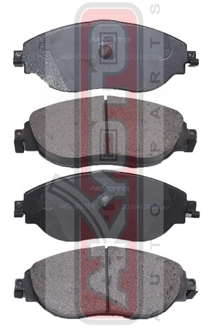 КОЛОДКИ ТОРМОЗНЫЕ ДИСКОВЫЕ ПЕРЕДНИЕ AKD-23104
