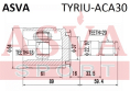 ШРУС ВНУТРЕННИЙ ЗАДНИЙ 18x37x20 TYRIU-ACA30