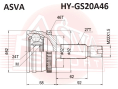 ШРУС НАРУЖНЫЙ  24X64,4X27 HY-GS20A46