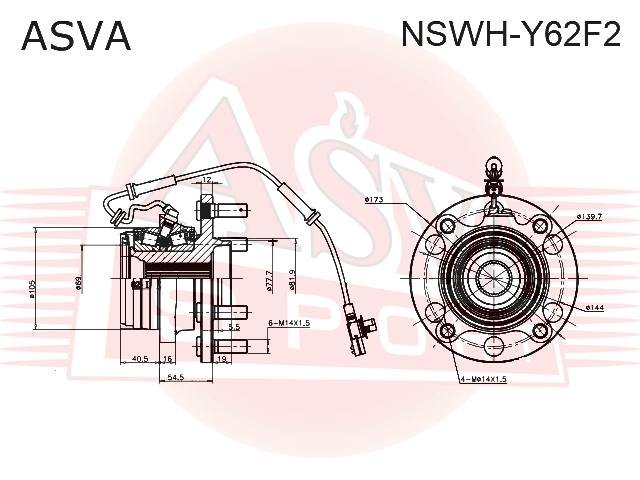 СТУПИЦА ПЕРЕДНЯЯ NSWH-Y62F2