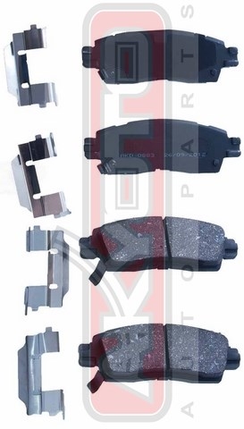 КОЛОДКИ ТОРМОЗНЫЕ ДИСКОВЫЕ ЗАДНИЕ AKD-0883