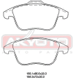 КОЛОДКИ ТОРМОЗНЫЕ ДИСКОВЫЕ ПЕРЕДНИЕ AKD-0462