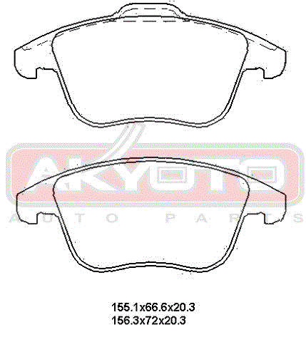 КОЛОДКИ ТОРМОЗНЫЕ ДИСКОВЫЕ ПЕРЕДНИЕ AKD-0462