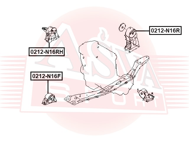 ПОДУШКА ДВИГАТЕЛЯ ПРАВАЯ 0212-N16RH