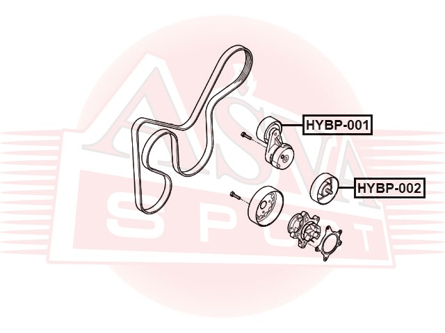 РОЛИК НАТЯЖНОЙ HYBP-001