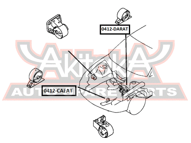 ПОДУШКА ДВИГАТЕЛЯ ЗАДНЯЯ AT 0412-DARAT