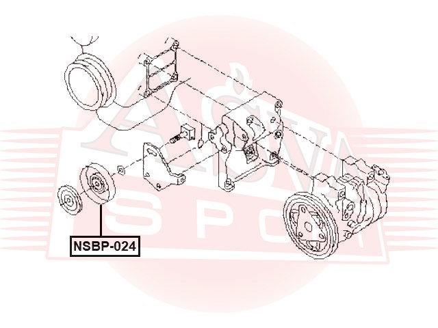 РОЛИК НАТЯЖНОЙ РЕМНЯ КОНДИЦИОНЕРА NSBP-024