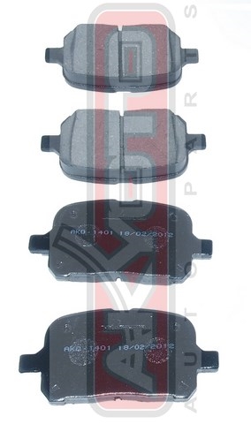 КОЛОДКИ ТОРМОЗНЫЕ ДИСКОВЫЕ ПЕРЕДНИЕ AKD-1401