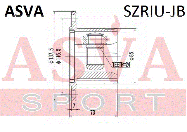 ШРУС ВНУТРЕННИЙ ЗАДНИЙ 24x137,2 SZRIU-JB