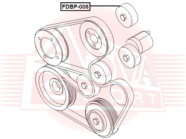 РОЛИК ОБВОДНОЙ ПРИВОДНОГО РЕМНЯ FDBP-008