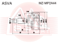 ШРУС НАРУЖНЫЙ 35x56.5x38 MZ-MP2A44