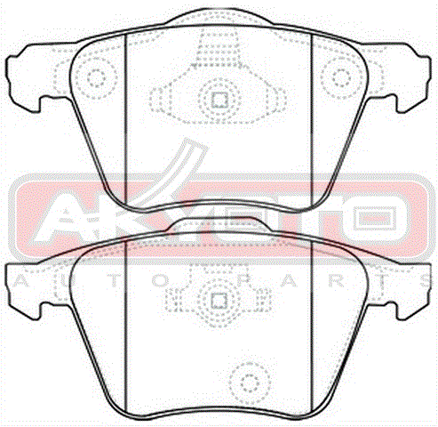КОЛОДКИ ТОРМОЗНЫЕ ДИСКОВЫЕ ПЕРЕДНИЕ AKD-0357