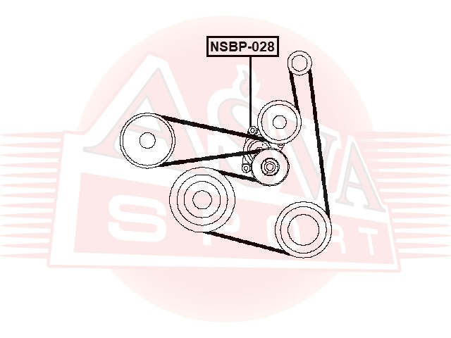 РОЛИК НАТЯЖНОЙ В СБОРЕ С НАТЯЖИТЕЛЕМ NSBP-028