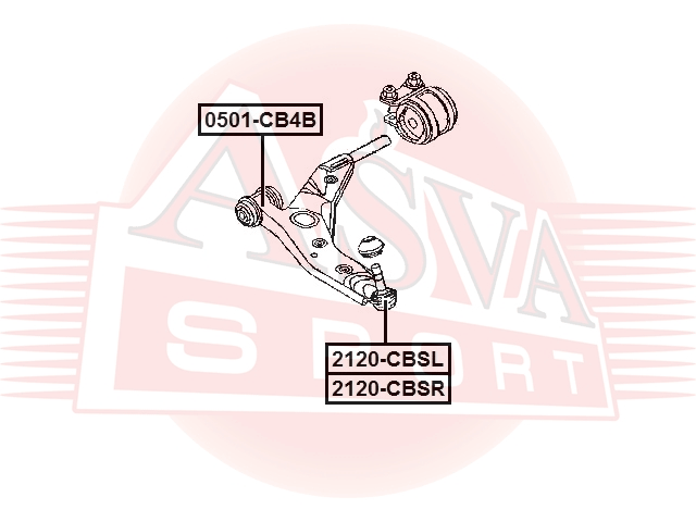 ОПОРА ШАРОВАЯ ПЕРЕДНЯЯ НИЖНЯЯ ПРАВАЯ 2120-CBSR
