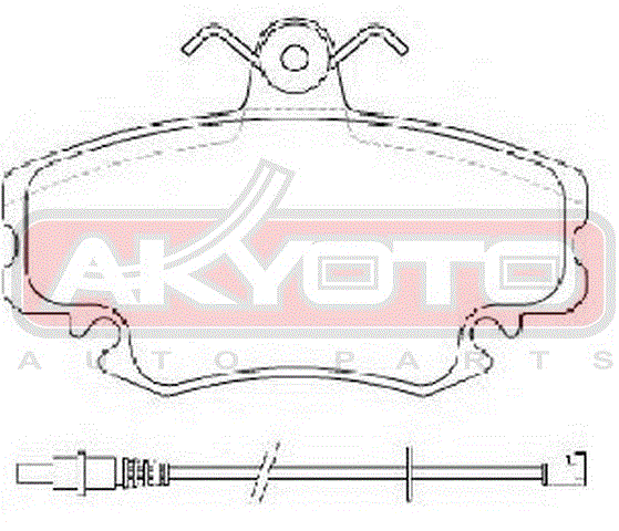 КОЛОДКИ ТОРМОЗНЫЕ ДИСКОВЫЕ ПЕРЕДНИЕ С ДАТЧИКОМ AKD-1251