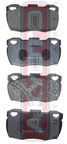 КОЛОДКИ ТОРМОЗНЫЕ ДИСКОВЫЕ ПЕРЕДНИЕ AKD-0243