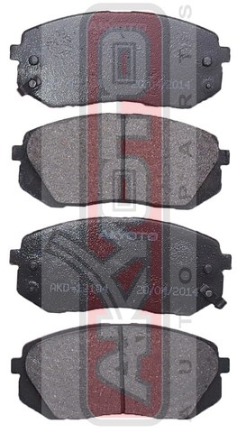КОЛОДКИ ТОРМОЗНЫЕ ДИСКОВЫЕ ПЕРЕДНИЕ AKD-12104