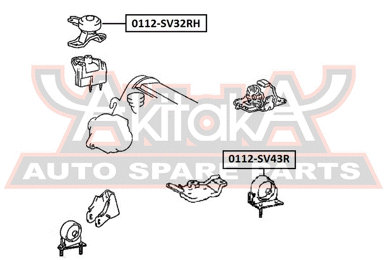 ПОДУШКА ДВИГАТЕЛЯ ЗАДНЯЯ 0112-SV43R