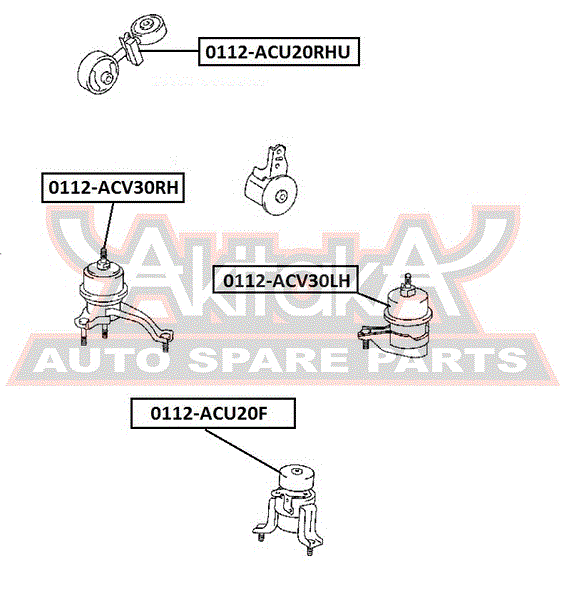 ПОДУШКА ДВИГАТЕЛЯ ПРАВАЯ 0112-ACV30RHU