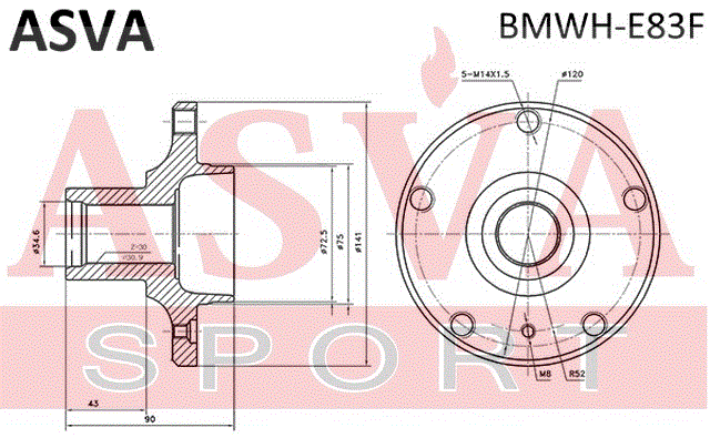 СТУПИЦА ПЕРЕДНЯЯ BMWH-E83F